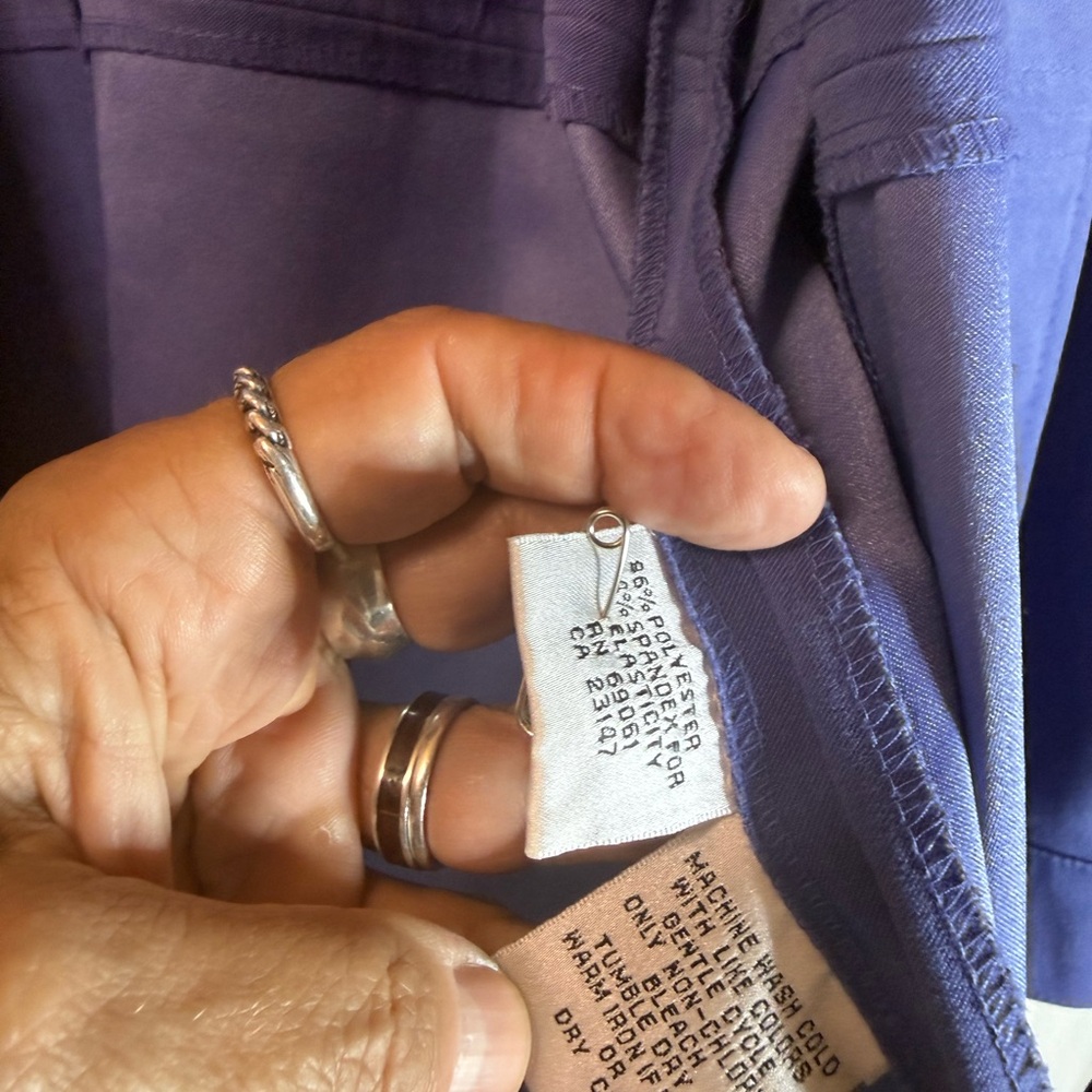 Talbots Periwinkle Button-Front Shirt Jacket - Picture 4 of 7
